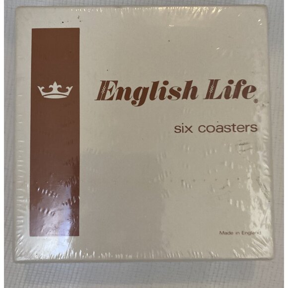 HTF Vintage Sport Fishing 4.25” x 4.25” Coasters Set of Six ~ Made in England - Picture 3 of 3